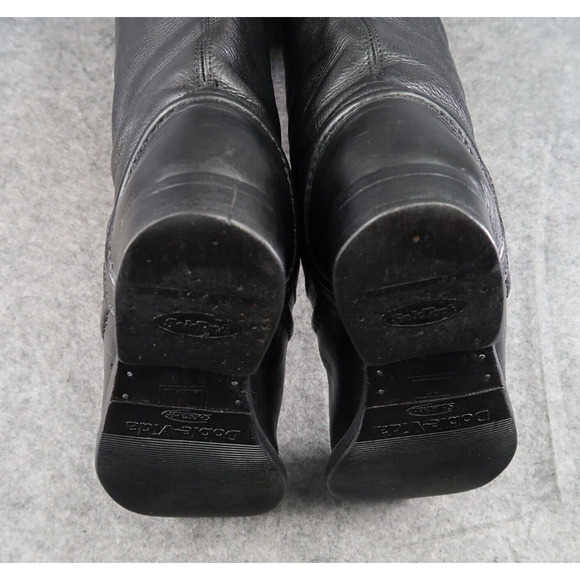 Frye Boots Women 6 Melissa Trapunto Riding Leather Pull On Classic Fashion Black - Picture 11 of 16